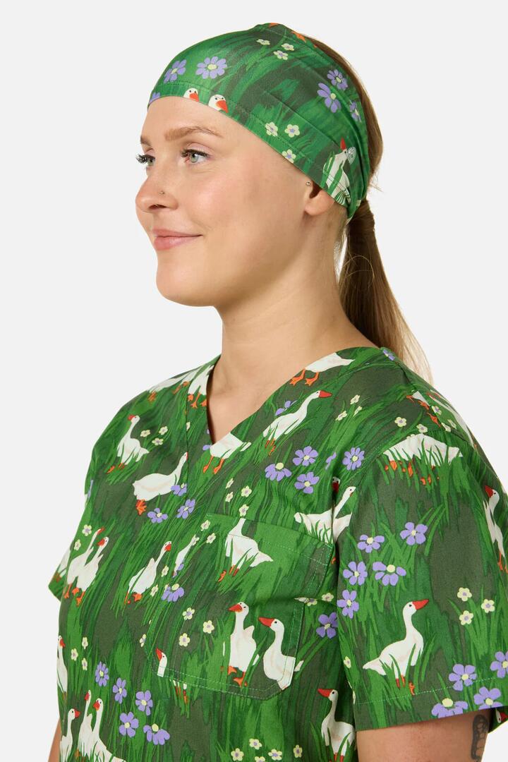 Image of Hair Accessories. Productname: Lucy Goosey Scrub Headband in Green colour by brand - Scrubs With Love