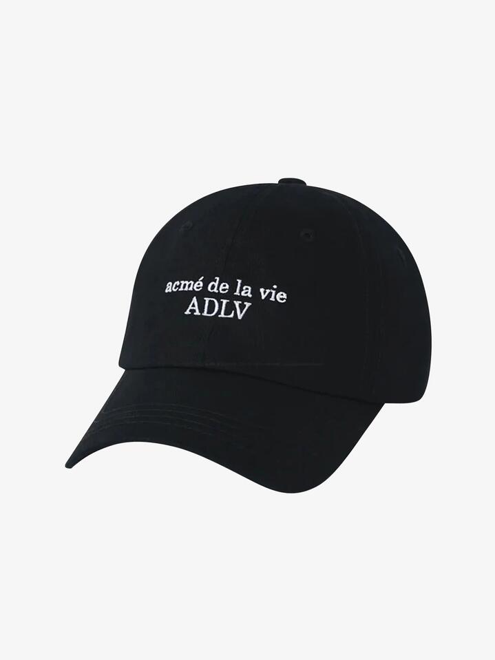 Image of Hats. Productname: ADLV Basic Small Logo Ball Cap ONE SIZE Black in Black colour by brand - ADLV