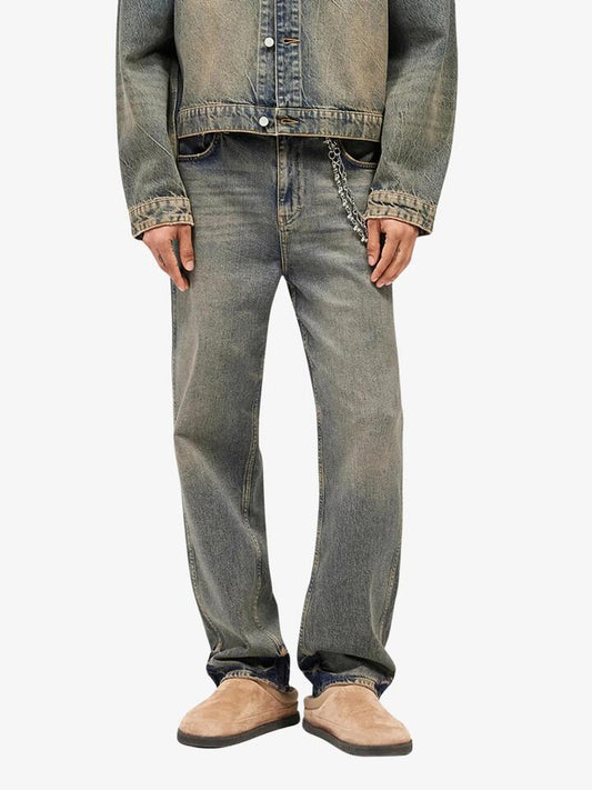 Image of Jeans. Productname: Represent R3 Baggy Denim Jeans in Blue Cream colour by brand - Represent