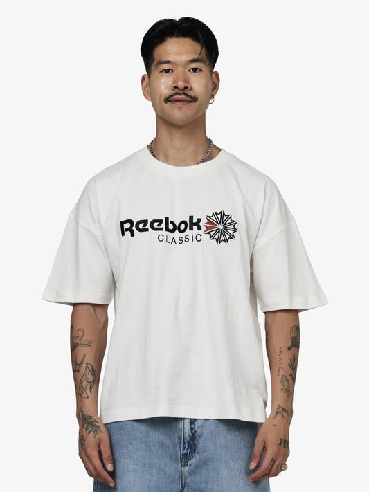 Image of T-Shirts. Productname: Reebok Classics Box Fit Tee in Chalk colour by brand - Reebok