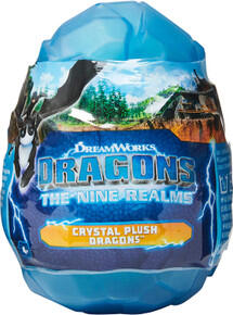 Image of Action Figures. Product name - Dreamworks Dragons The Nine Realms, Crystal Plush Dragons in colour by brand - Toymate