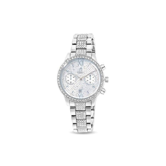 Image of Watches. Product name - Roberto Carati Brandy Silver Toned Crystal Women's Watch M9077-V1 in colour by brand - Roberto Carati