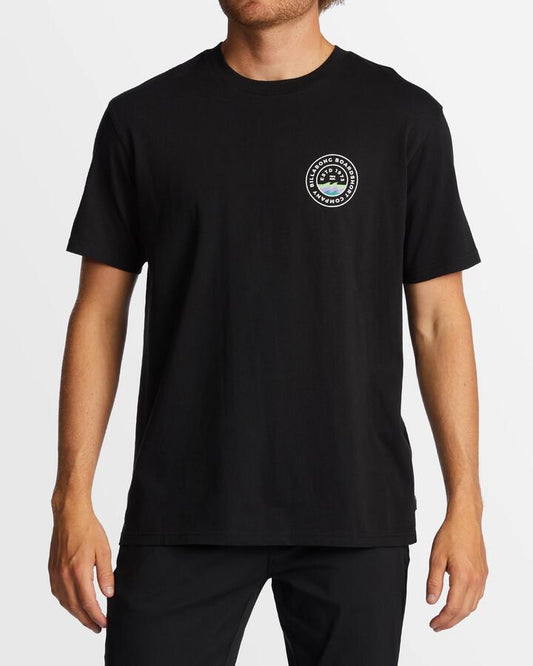 Image of T-Shirts. Product name - Billabong Mens Walled T-Shirt Black in Black colour by brand - Billabong