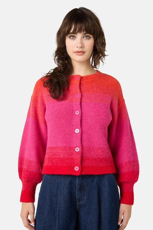 Image of Cardigans. Product name - Sunrise Cardigan in Pink colour by brand - Gorman
