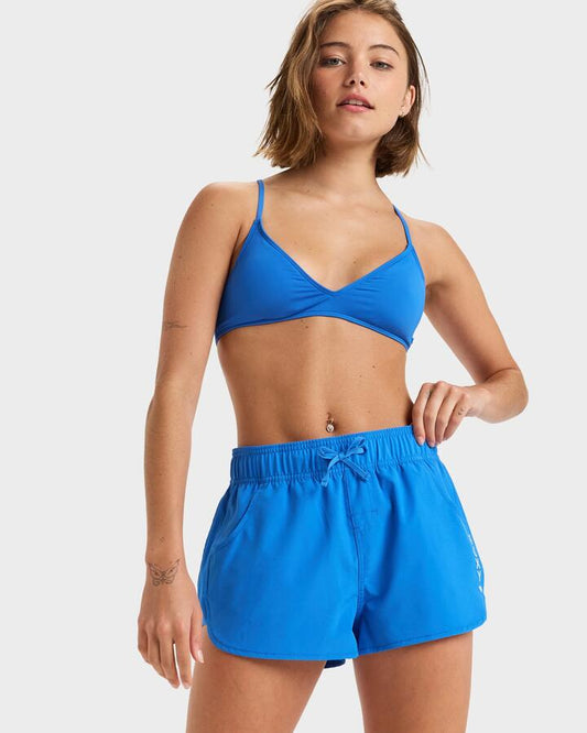 Image of Swimwear. Product name - Roxy Womens Wave 2" Boardshorts Nebulas Blue in Nebulas Blue colour by brand - Roxy