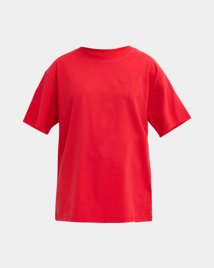 Image of T-Shirts. Product name - Roxy Womens Heart Into It T-Shirt Rio Red in Rio Red colour by brand - Roxy