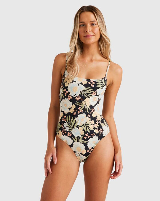 Image of Swimwear. Product name - Billabong Womens Lost Cove Mia Dd One Piece Swimsuit Black Pebble in Black Pebble colour by brand - Billabong