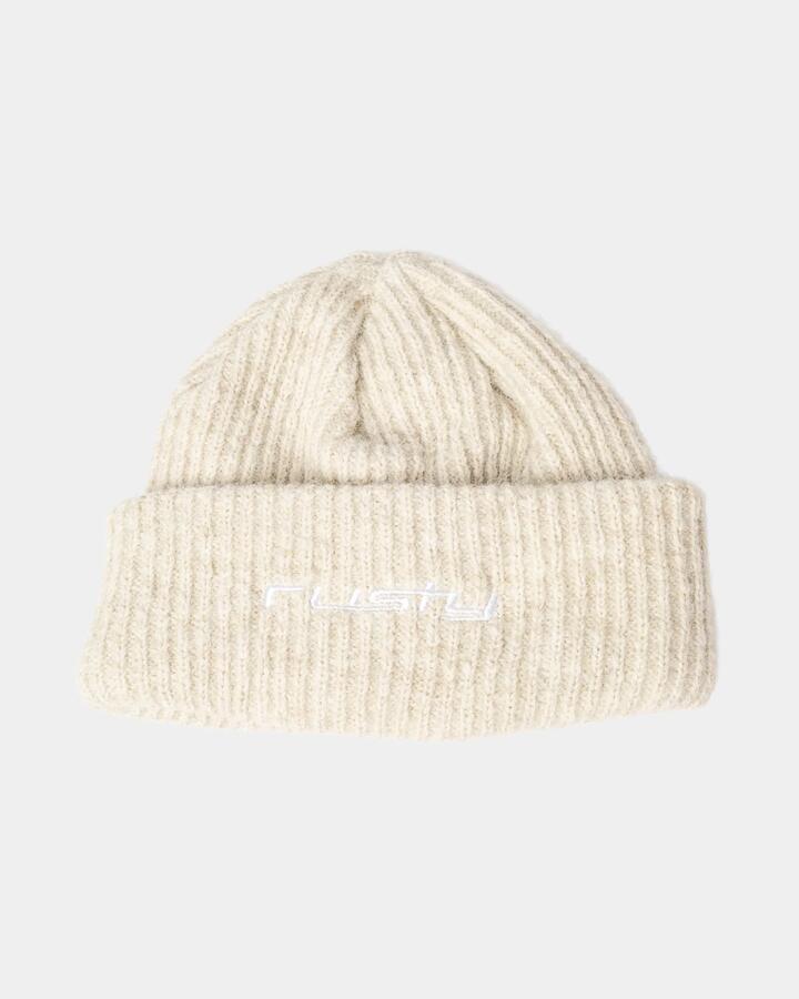 Image of Hats. Product name - Rusty Womens Feelin A Little Fuzzy Beanie Ecru Marle in Ecru Marle colour by brand - Rusty