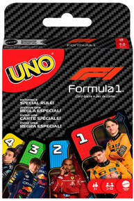 Image of Games. Product name - UNO F1 Card Game in colour by brand - Toymate