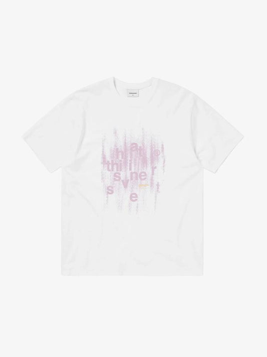 Image of T-Shirts. Productname: THISISNEVERTHAT Brushed Paint Tee in White colour by brand - THISISNEVERTHAT