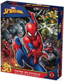Image of Books. Product name - Marvel Spiderman and Villains 3D Jigsaw Puzzle 500pc in colour by brand - Toymate