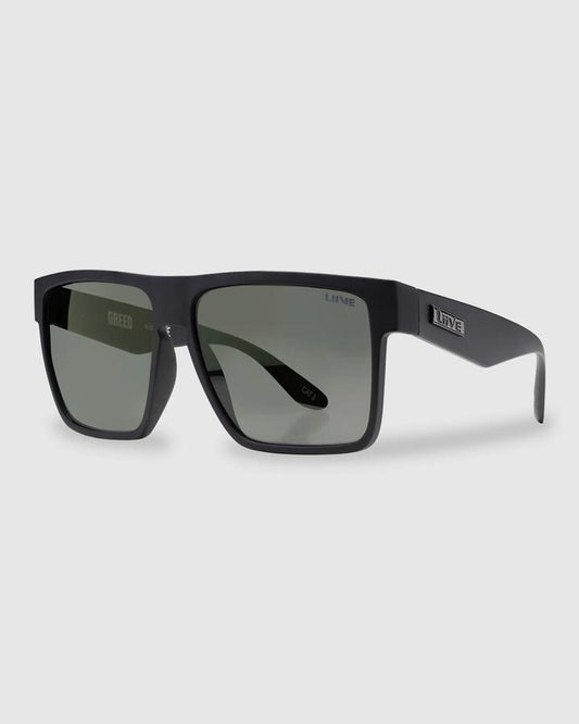 Image of Sunglasses. Product name - Liive Greed Polarized Sunglasses Matt Black in Matt Black colour by brand - Liive