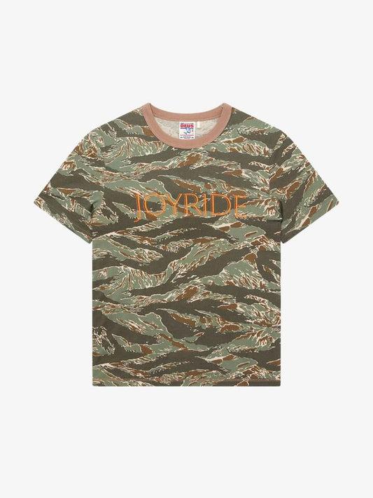 Image of T-Shirts. Productname: Deus Joyride Ringer Tee in Ground Cover Green colour by brand - Deus