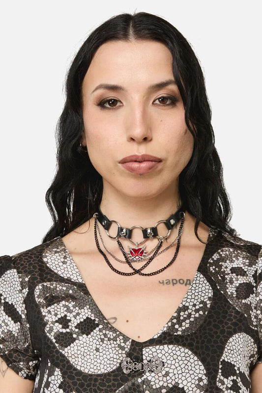 Image of Charms. Productname: Mix Charm Choker in Black colour by brand - Black Friday