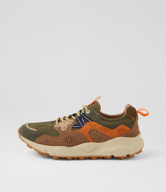 Image of Sneakers. Product name - Jemez Khaki Multi Sneakers in Khaki colour by brand - MIDAS