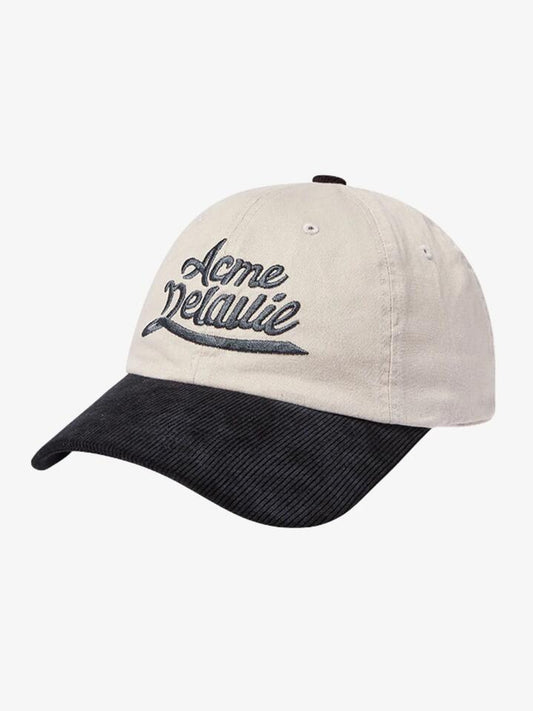 Image of Accessories. Productname: ADLV Corduroy Color Scheme Ballcap ONE SIZE Navy in Navy colour by brand - ADLV