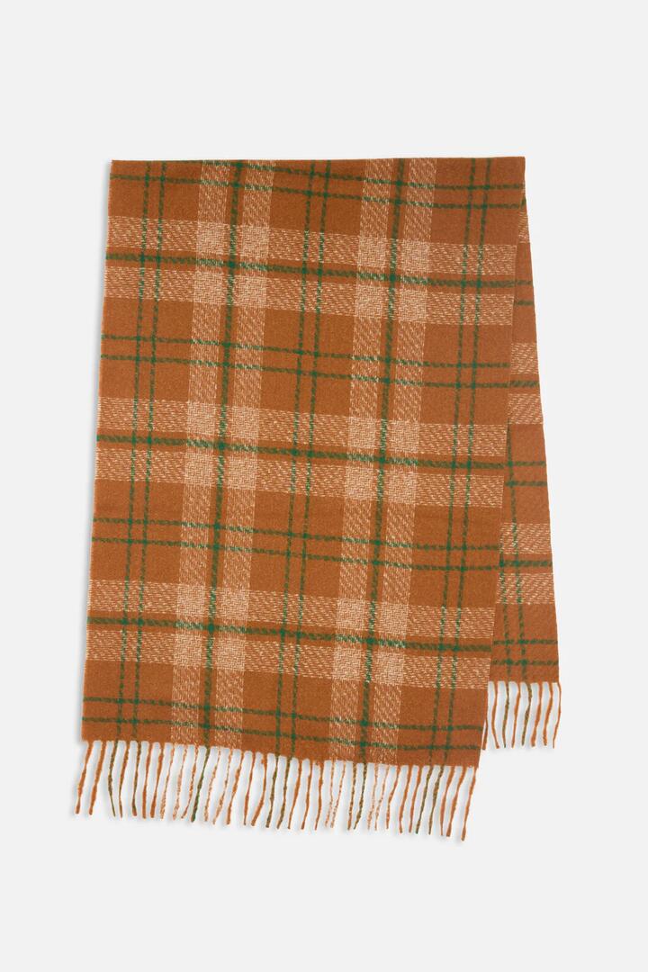 Image of Scarves & Shawls. Productname: Tan Check Scarf in Tan colour by brand - Princess Highway