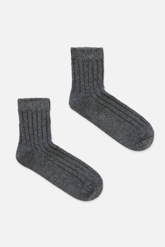 Image of Socks. Productname: Grey Warm Wool Rib Socks in Grey colour by brand - Princess Highway