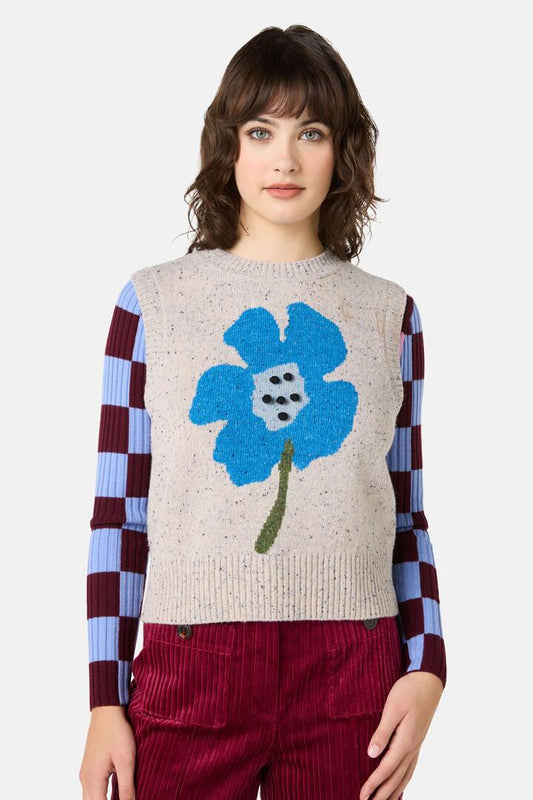 Image of Coats & Jackets. Product name - Seedlings Knit Vest in Multi colour by brand - Gorman