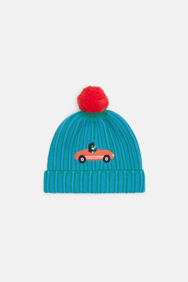 Image of Hats. Product name - Multi Rib Cars Kids Beanie in Green colour by brand - Gorman