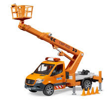 Image of Toy Playsets. Product name - MB Sprinter with Work Platform and Light + Sound Module in colour by brand - Toymate