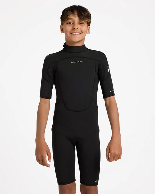 Image of Accessories. Product name - Quiksilver Boys 8-16 2/2Mm Prologue+ Back Zip Springsuit Black in Black colour by brand - Quiksilver