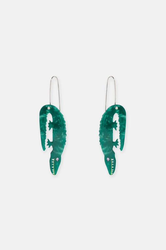 Image of Earrings. Product name - Crocodazzle Earrings in Multi colour by brand - Gorman