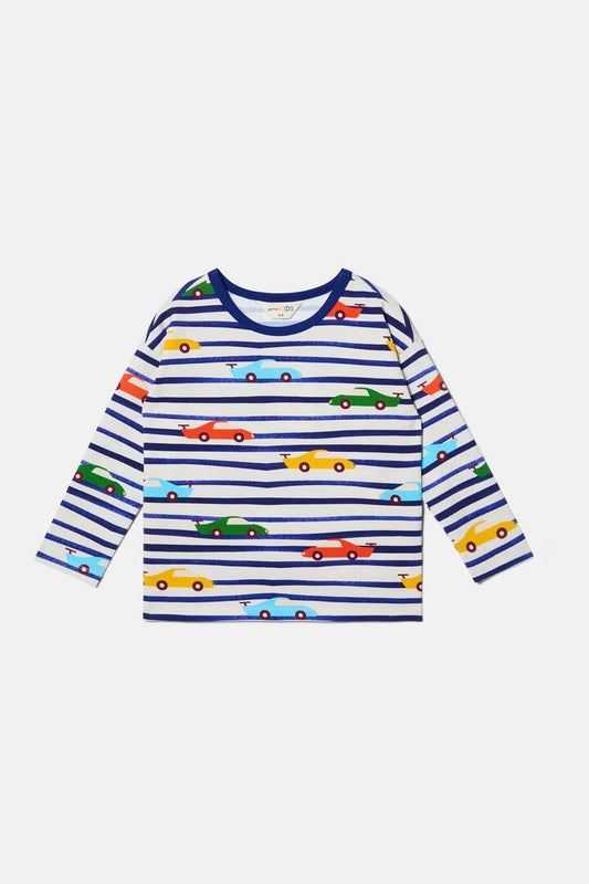 Image of T-Shirts. Product name - Cars Kids T-Shirt in Navy colour by brand - Gorman