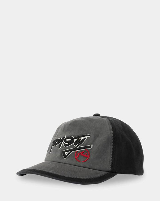 Image of Hats. Product name - Rusty Grif Graf Mid 90S Cap Washed Black in Washed Black colour by brand - Rusty