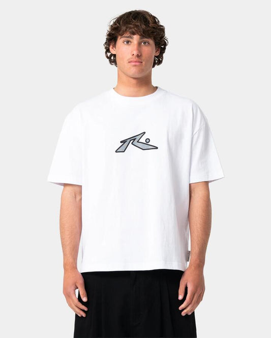 Image of T-Shirts. Product name - Rusty Mens Razor T-Shirt White in White colour by brand - Rusty