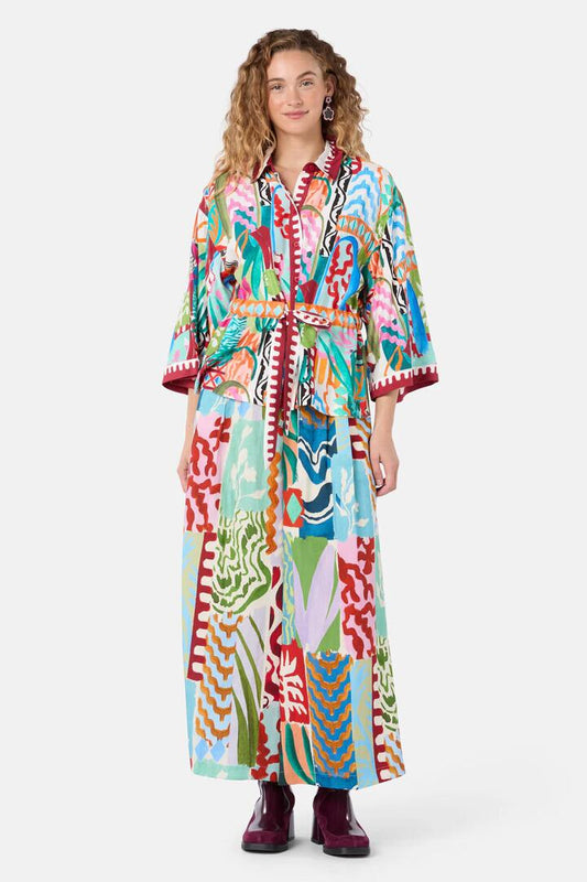 Image of Shirts. Product name - Morocco Kimono Shirt in Print colour by brand - Gorman