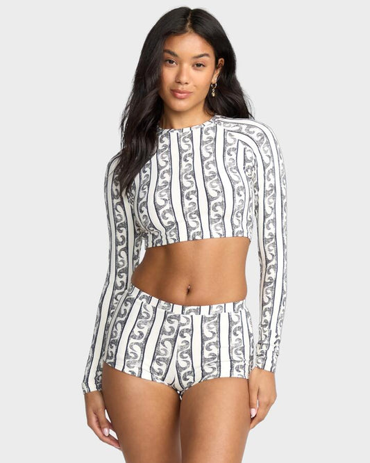 Image of Swimwear. Product name - Billabong Womens Wave Watcher Bikini Bottom White/Black in White/Black colour by brand - Billabong
