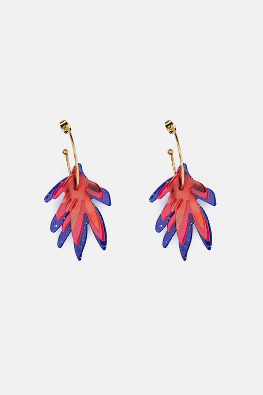 Image of Jewelry. Product name - Night Fern Hoops in Multi colour by brand - Gorman