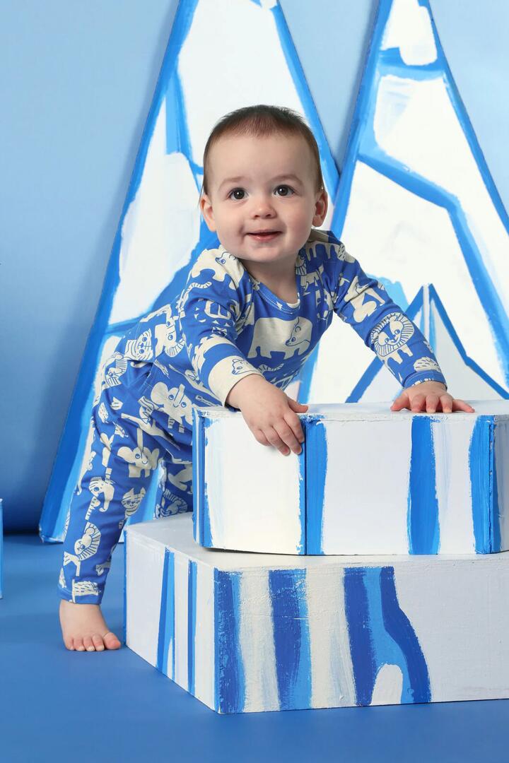 Image of T-Shirts. Product name - Soft Animal Baby T-Shirt in Blue colour by brand - Gorman