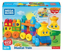 Image of Construction Set Toys. Product name - Mega Bloks Abc Learning Train in colour by brand - Megabloks