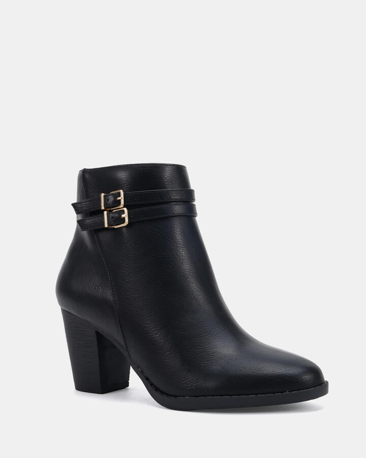 Image of Boots. Product name - Journee Black Vegan Boots in Black colour by brand - Novo