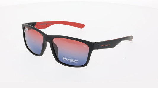 Image of Sunglasses. Product name - Quiksilver Sandbar Rubberised Polarised Sunglasses Rubberized Black in Rubberized Black colour by brand - Quiksilver