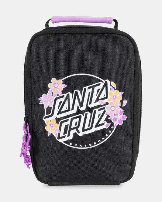 Image of Accessories. Product name - Santa Cruz Blooming Stack Dot Lunchbox Black in Black colour by brand - Santa Cruz