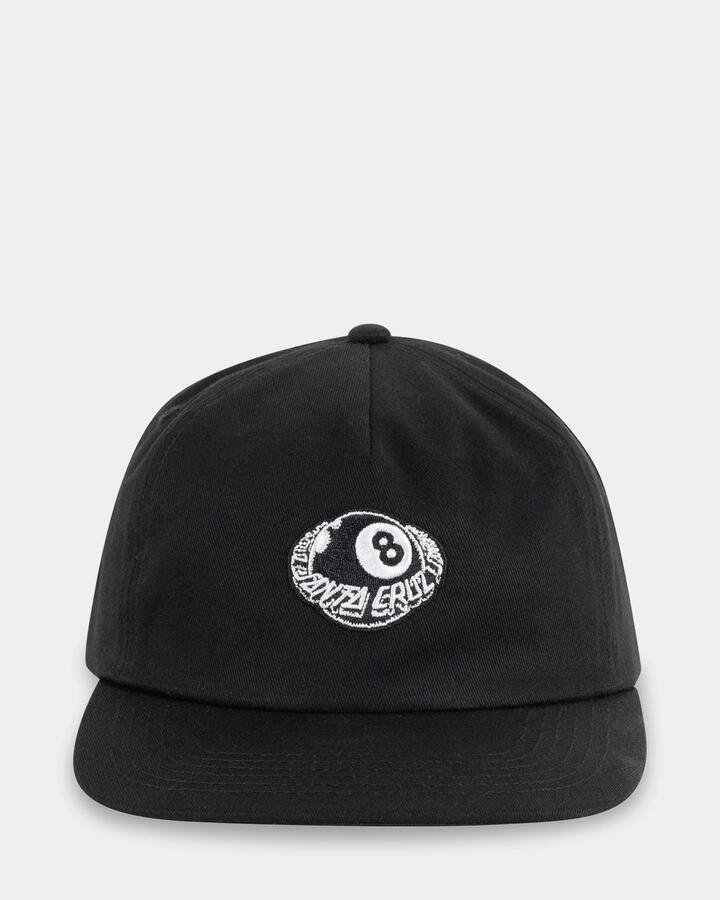 Image of Hats. Product name - Santa Cruz Mens Winkowski Eighth Planet Snapback Cap Black in Black colour by brand - Santa Cruz