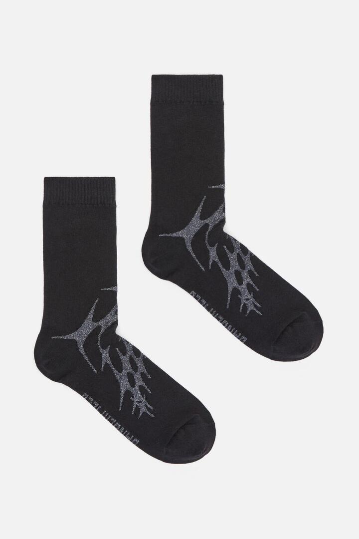 Image of Socks. Productname: Y2K Sigil Sock in Black colour by brand - Dangerfield