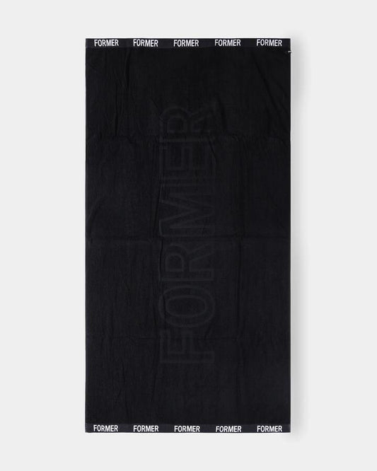 Image of Towels. Product name - Former Mens Legacy Lux Towel Black in Black colour by brand - Former