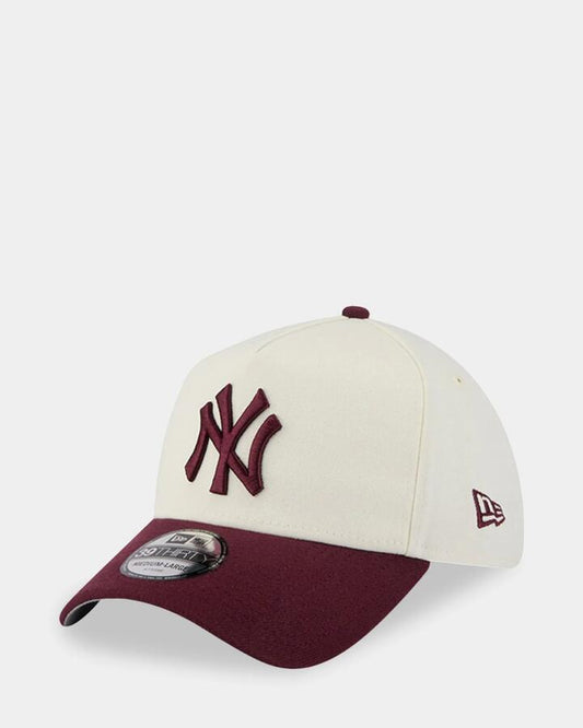 Image of Hats. Product name - New Era 39Thirty New York Yankees Cap Dark Red in Dark Red colour by brand - New Era