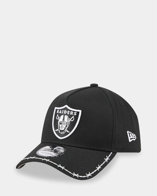 Image of Hats. Product name - New Era 9Forty A-Frame Las Vegas Raiders Cap Black in Black colour by brand - New Era