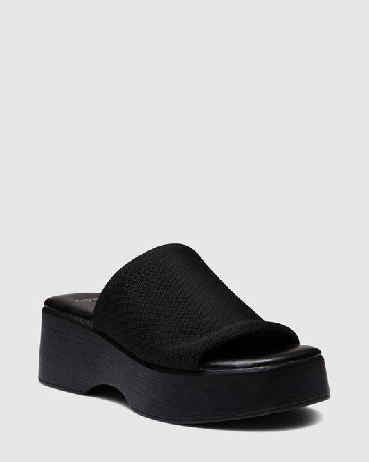 Image of Boots. Product name - Bryson Black Vegan Wedges in Black colour by brand - Novo