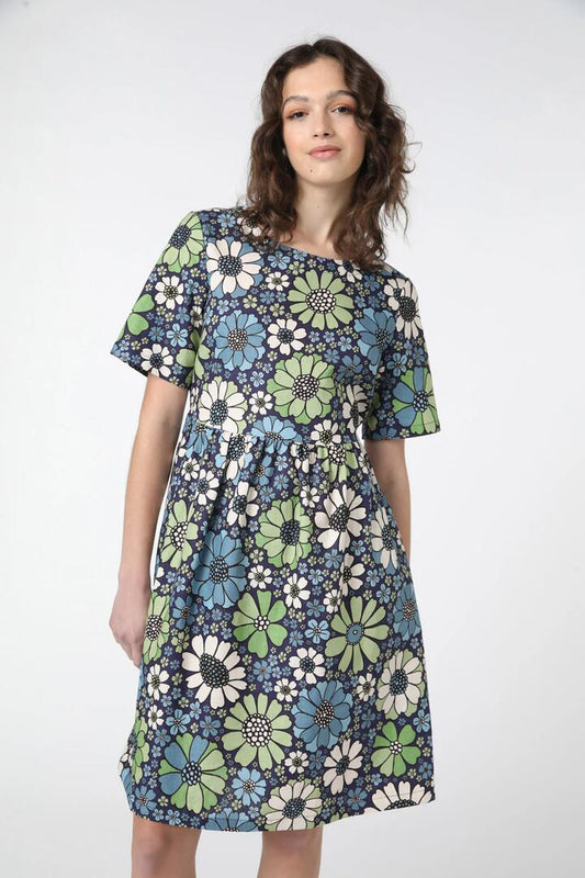 Image of Dresses. Productname: Marigold Smock Dress in Blue colour by brand - Princess Highway