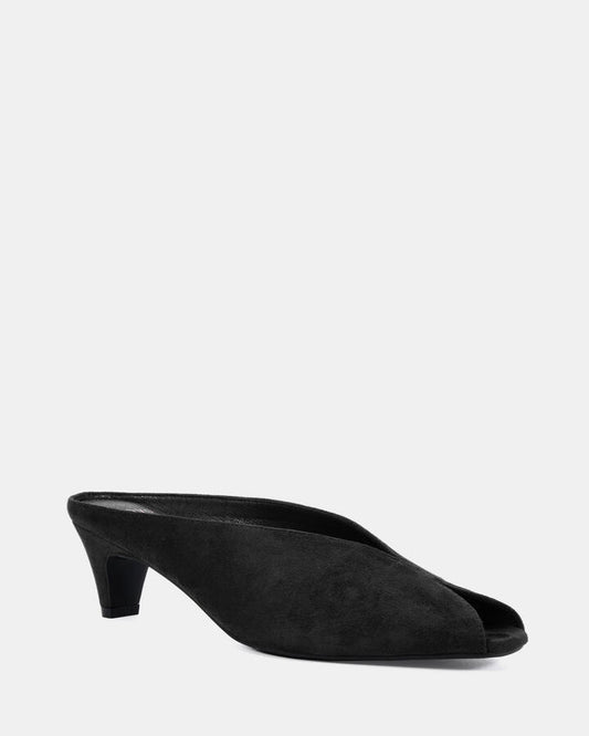 Image of Heels. Product name - Zeely Black Vegan Heels in Black colour by brand - Novo