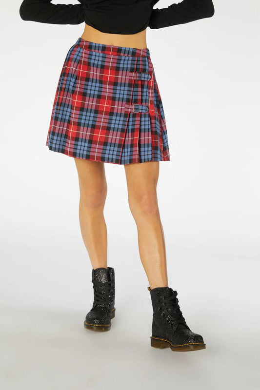 Image of a model wearing Skirts. Productname: Babe Skirt in Burgundy colour by brand - Black Friday