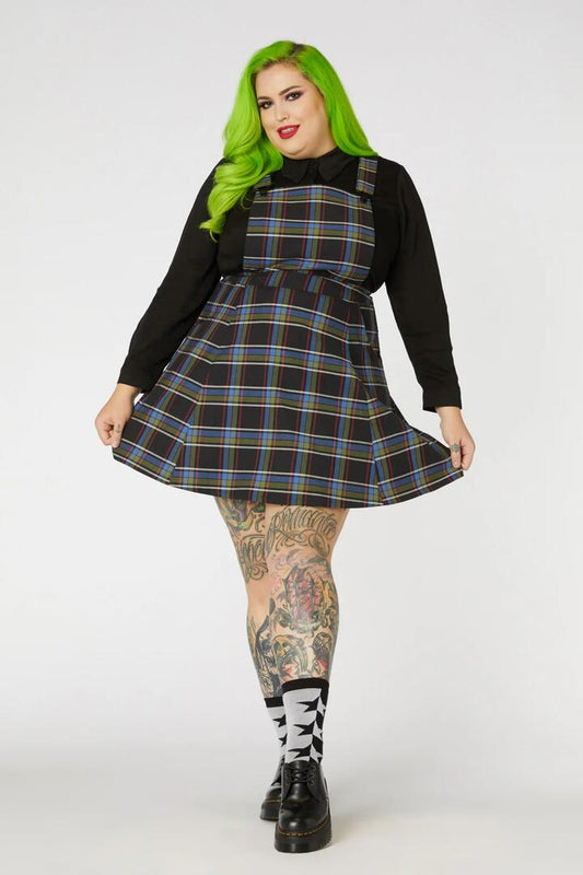 Image of Dresses. Productname: Esmeralda Pinafore Curve in Olive colour by brand - Black Friday