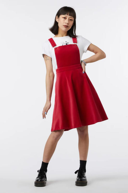 Image of Dresses. Product name - I'm Singing In The Rain Pinafore in Pink colour by brand - Revival