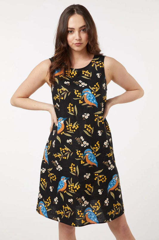 Image of Dresses. Productname: Kingfisher Shift Dress in Black colour by brand - Princess Highway